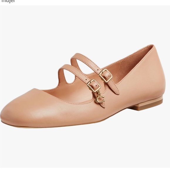 Coach Women's Tan Mary Jane Flats - Picture 2 of 10